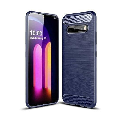 LG V60 ThinQ 5G / LG G9 ThinQ ケース 炭素繊維カバー TPU 保護 軽量 弾力性付き衝撃吸収バンパー LG V60 ThinQ 5Gケース 対応 (ブルー) LG V60 ThinQ 5G / LG G9 ThinQ ケース 炭素繊維カバー TPU 保護 軽量 弾力性付き衝撃吸収バンパー LG V60 ThinQ 5Gケース 対応 (ブルー)
