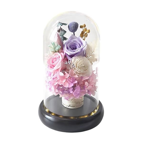 仏花 プリザーブドフラワー 仏壇用 お供え花 お悔み 生花 薔薇 ブリザードフラワー お供え ガラスドー..