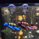 水槽の装飾ミニ小さな装飾品フローティングダイバー水族館の装飾品小さなフローティングボール水族館アクセサリー