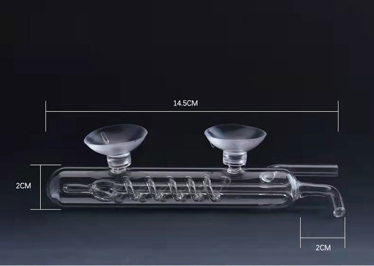 水族館スパイラルバブルレコーダーディフューザーガラス CO2 バブルカウンター ADA スタイルアトマイザ..