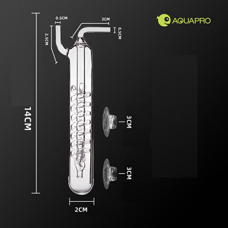 水族館スパイラルバブルレコーダーディフューザーガラス CO2 バブルカウンター ADA スタイルアトマイザ..