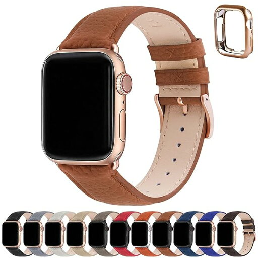 アップルウォッチ バンド Apple Watch バンド アップルウォッチベルト 本革 装着簡単 保護ケース付き レディース メンズ 1/2/3/4/5/6/7/8/9/SE/SE2/Ultra/Ultra2シリーズ対応(38mm 40mm 41mm アップルウォッチ バンド Apple Watch バンド アップルウォッチベルト 本革 装着簡単 保護ケース付き レディース メンズ 1/2/3/4/5/6/7/8/9/SE/SE2/Ultra/Ultra2シリーズ対応(38mm 40mm 41mm