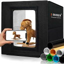 撮影ボックス 30cm 撮影ブース 折りたたみ、Light Box 簡易 写真スタジオ 調光可能な112個のLEDライト、8枚背景 商品撮影用キット