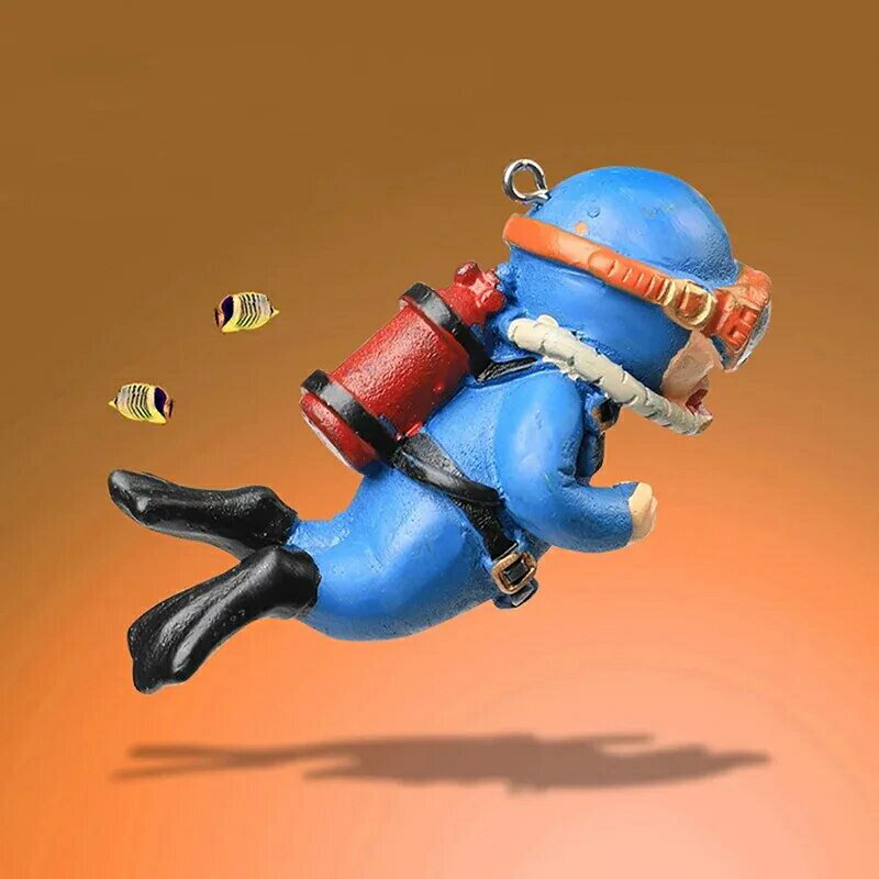 フローティングダイバー水族館オーナメント - 水槽用のリアルなサブマリンダイバーデコレーション、水..