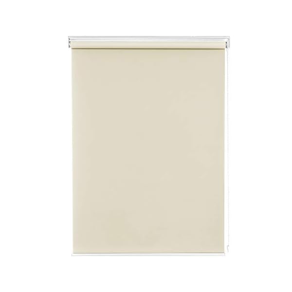 ロールスクリーン 幅80cm 丈220cm ベージュ ロールカーテン 1級遮光 断熱 遮熱 防音 防寒 UVカット 表..