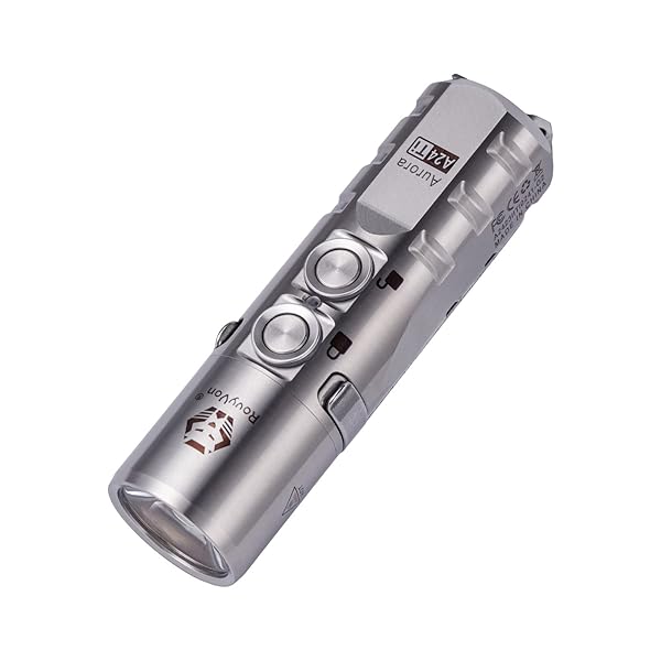 Aurora A24 G2 チタン LED 懐中電灯、1000 ルーメンのロックアウト モード付きポケット懐中電灯、充電式 EDC 懐中電灯、7 つのモード、毎日の持ち運び、ハイキング、キャンプ用防水