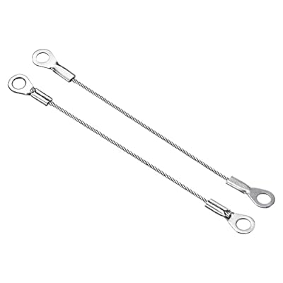 PATIKIL ステンレス鋼 ストラップケーブル 1.5mmx10cm 4本 アイレットエンド セキュリティワイヤーロープ