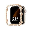 コンパチブル アップルウォッチ カバー キラキラ ステンレス 41mm Apple Watch ケース 金属 ダブルダイヤモンド アップルウォッチ 飾りフレーム...