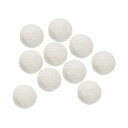 PATIKIL ウールフェルトボールビーズ 羊毛フェルト ウール生地 2 cm 20 mm ホワイト ホームクラフト 手芸プロジェクトDIY用 10個