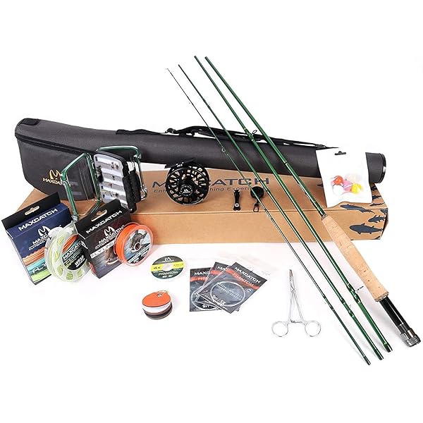 Maxcatch Premier 3-12wt ミディアムファストアクション フライロッドカーボンロッド ハイパフォーマンスのために (フライロッドセット, 8wt-9 'フルハンドルロッド、7/8wtリール)