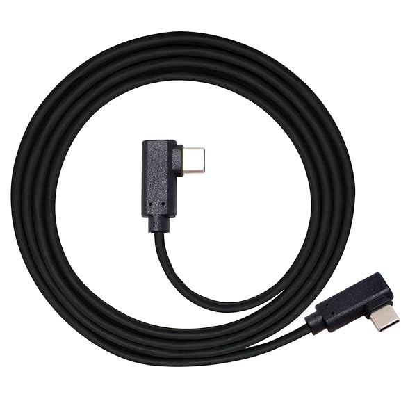 USB-C Type-CからType-CへのケーブルGen2 10Gbps 65Wデュアル90度左右角度タイプ1.8M