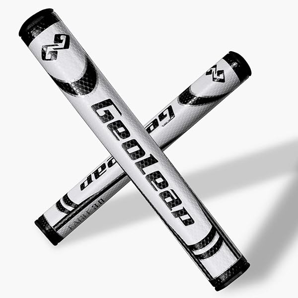 パターグリップ-ソフトポリウレタン素材 ラウンド型 軽量ゴルフグリップ 4色 2サイズオプション (ブラック, ミディアムサイズ(3.0))