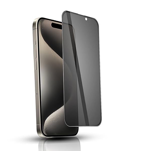360度 覗き見防止フィルム iPhone15Proガラスフィルム 「プライバシー保護」アイフォン15プロ 保護フィルム 日本旭硝子素材製 硬度9H 衝撃吸収 指紋付着防止 撥水撥油 アイフォン15 pro 全面保護 フィルム