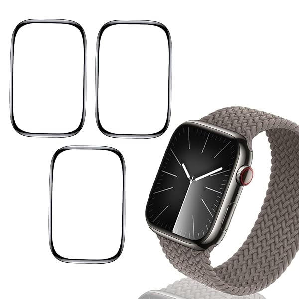  3祻åȡ  Apple Watch series 9 / 8 / 7 45mm ե 饹ե PETʣ ú ...