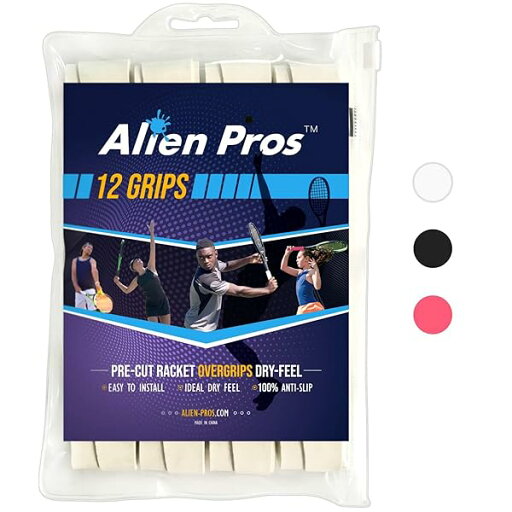 テニスラケットグリップテープ(12グリップ)– プレカット、ドライタイプのテニスグリップ – テニスオーバーグリップテープ、テニスラケット – ラケットに巻いて、高性能にしましょう(12グリップ,ホワイト) テニスラケットグリップテープ(12グリップ)– プレカット、ドライタイプのテニスグリップ – テニスオーバーグリップテープ、テニスラケット – ラケットに巻いて、高性能にしましょう(12グリップ,ホワイト)