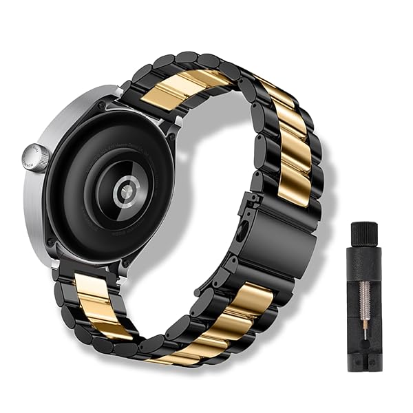 バンド Amazfit Bip 6/Xiaomi Redmi Watch 5 Lite/5 Active 対応 交換バンド 22mm 交換ベルト ビジネス風 ステンレス製 サイズ調節可能 調整工具付き コンパチブル CMF Watch Pro 2/フ
