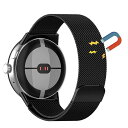 バンド 用の Google Pixel Watch 3 45mm 対応 時計バンド 磁気バックル スト マグネット ラップ メッシュ織り 腕時計バンド 交換ベルト トステンレス留め金製 磁気ロック ミラネーゼバンド 用の Google Pixel W