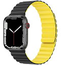 Apple Watch バンド シリコン アップルウォッチ バンド 磁吸引式ループ 自由調整 スポーツバンド 耐衝撃 防汗 肌にやさしい あっぷるうぉっち マグ...