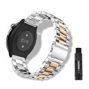 バンド Amazfit Active 2/Amazfit Active/GTR Mini/GTS 4 Mini 対応 交換バンド 20MM ビジネス風 ステンレ...