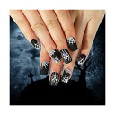 ネイルチップ ショート つけ爪ネイルチップ 短めネイルハロウィンデザイン DIY ネイル 簡単 ジェルネイル ネイルシール かわいいハロウィン パーティー 盆踊...