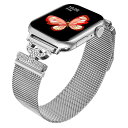 バンド コンパチブル Apple Watch 42mm 38mm 40mm 41mm 対応 磁気バックル ストラップ メッシュ織り クイックリリース 時計バンド...