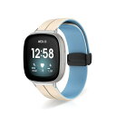 バンド Fitbit Versa 4 / Versa 3 / Sense 2 / Sense 対応 シリコン製 弾力性 交換バンド 磁気 バックル付き サイズ調...