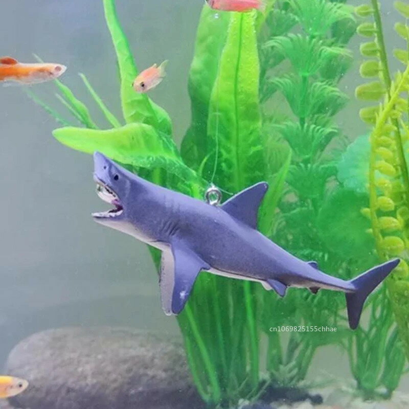 水族館のための創造的なフローティング装飾品、diyのサメの置物、海中動物の造園の装飾、かわいい水槽の工芸品