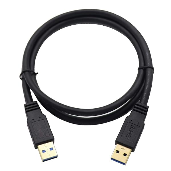 ViViSun USB・A(オス)-USB・A(オス) USB 3.0 ケーブル タイプA-タイプA オス-オス 金メッキコネクタ [ 両端 USB・A平型ケーブル ] (black:1.5m)