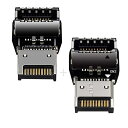 USB 3.1 フロントパネルヘッダー オス-メス Type-E マザーボード 拡張データアダプター 2個(2)