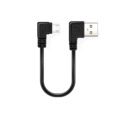 USB2.0上下左右90度L字方向変換ケーブル Micro USB2.0延長ケーブル (0.25m 右L*右L)