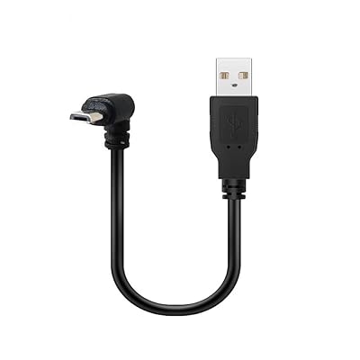 USB 2.0 L型 USBストレート/Micro上下左右90度方向変換ケーブル USB2.0 micro-B オス延長ケーブル 車載ビデオケーブル (0.25m 上L)