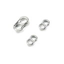 S字型接続金具 金属パーツ ネックレス ブレスレット アンクレット 金具 留め具 304ステンレス鋼 アクセサリー ストラップ DIY材料接続バックル シルバー (2個12 mm、1個18 mm)