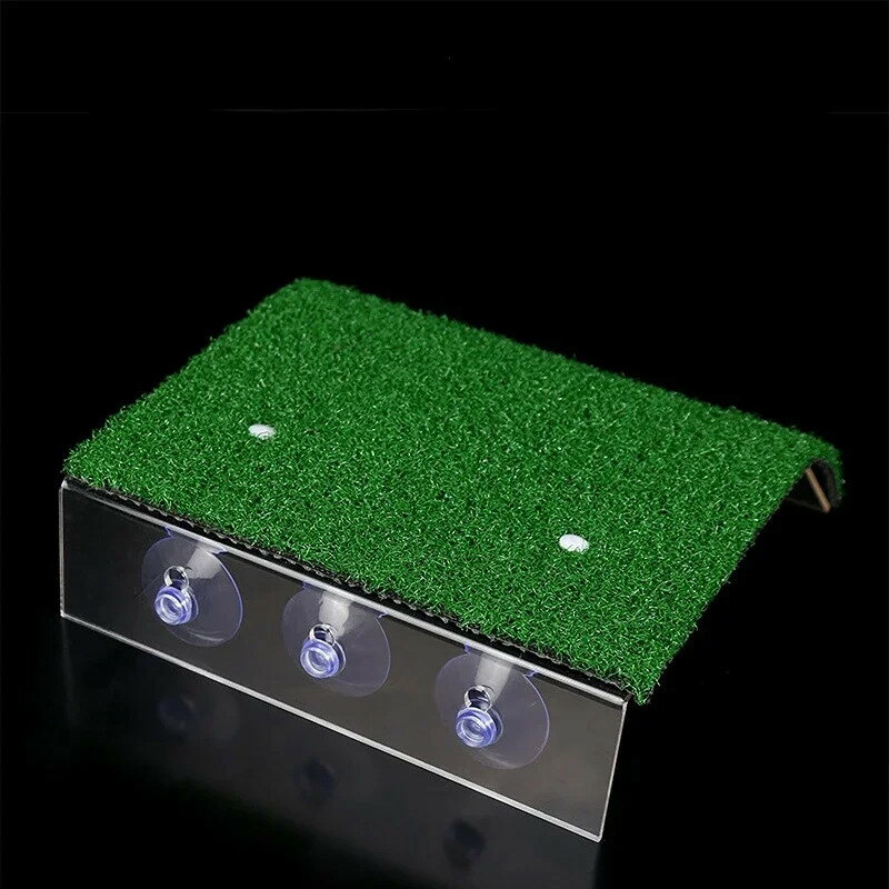 カメ日光浴プラットフォームカメ浮島水族館苔島クライミングカメはしご芝生水族館アクセサリー装飾