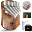 カリンバ 21キー C調 初心者向けかりんば アカシアコア木材 Kalimba 21key親指ピアノ 楽器 調音ハンマー 説明書と楽譜 防振収納ケース付き (K21KS)