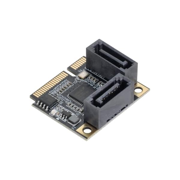 Mini PCIE to 2 SATA 3.0 拡張カードアダプター マザーボード SATA ハードドライブポート拡張用