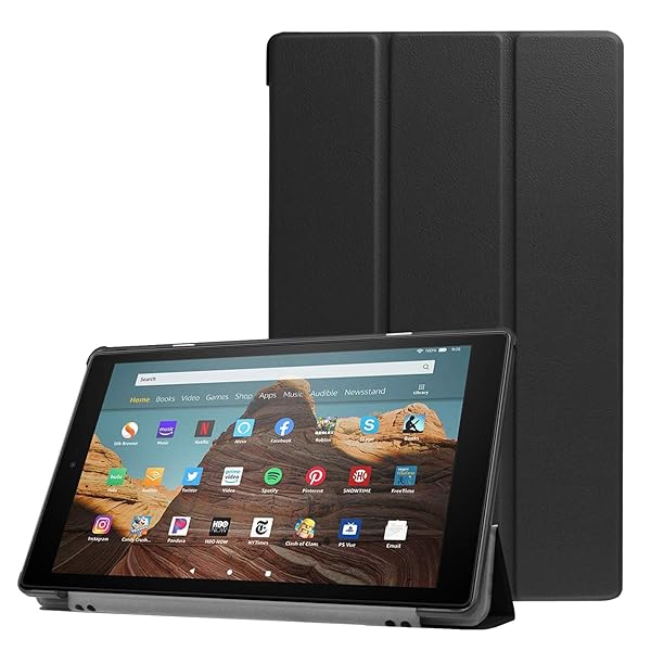 Fire HD 10 2017 / 2019 (2021年モデルに適用しません) ケース ファイヤーHD 10 （2019年モデル/2019年キッズモデル/2017年モデル） タブレット ケース 軽量 薄型 PU レザー スマート カバー 耐衝撃 傷