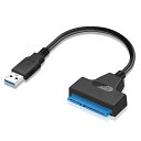超高速5 Gbps USB 3.0 to SATA 22ピンアダプタケーブル2.5ハードディスクドライバSSD(2)