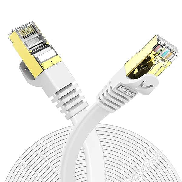 2m CAT7 LANケーブル カテゴリー7 フラット 高速 10Gbps 750MHz STP 金メッキコネクタ RJ45 二重シールド 爪折れ防止 有線ランケーブル wi-fiケーブル パソコン PC PS3 PS4 PS5 Xbox等に対応ら
