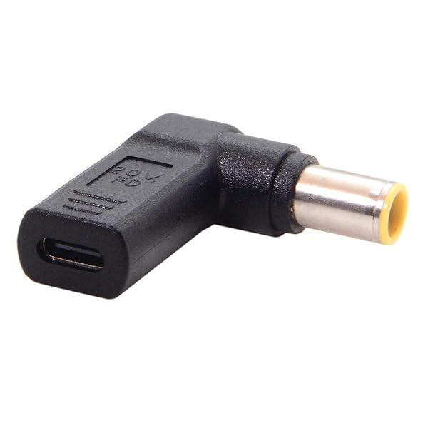 USB 3.1 Type C USB-CからDC 20V 7.9x5.4mm アダプター PDエミュレータトリガー 90度角度付き