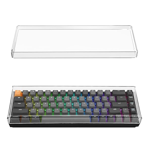 キーボード カバー ケース 互換品 Keychron K6 65% コンパクト 68キー ワイヤレス メカニカル キーボード 透明アクリルカバー 保護カバー