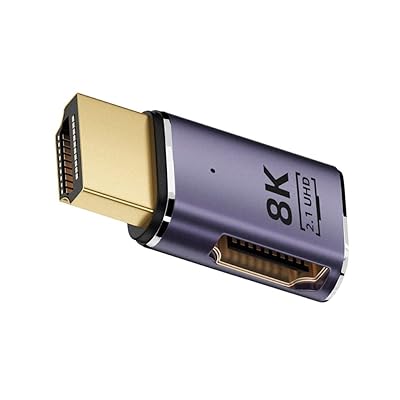 cablecc HDMIオス-HDMI 2.1メス フラット 水平 左角度 90度 UHD 延長アダプター 8K 60hz HDTV対応