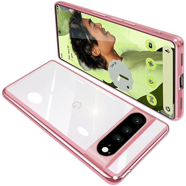 Google Pixel8 ケース クリア グーグル ピクセル 8 スマホケース TPU素材 薄型 耐衝撃 カバー ストラップホール付き 落下防止 滑り止め (ローズゴールド)