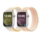 2枚入り バンド For Apple Watch 対応 42mm 41mm 40mm 38mm ナイロン素材 アップルウォッチ 交換バンド 伸縮性 For Ap...