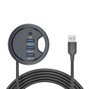 USB 3.0 ハブ サウンドカード 3ポート USB 60mm デスクグロメット スプリッター ドックステーション ヘッドホンマイク オーディオインターフェース デスクトップPC用(2)