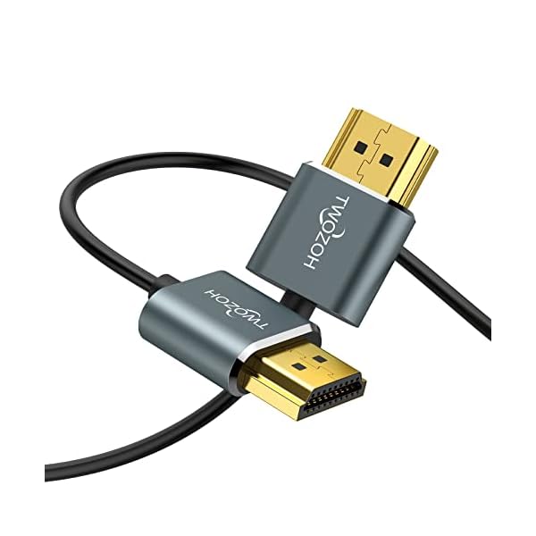 HDMIケーブル 柔らか 0.5M HDMIケーブル細線 ハイパースリム HDMI 2.0ケーブル 軽量 4K HDMI短い 極細3D/4K@60Hz 2160P 1080P