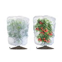 防虫ネット 2個セット 植物保護カバー メッシュ巾着式 防鳥ネット 虫よけカバー 野菜網 鳥対策 通気性 虫鳥除け網 鉢植え用 野菜栽培 菜園プランター用 (80*80cm)