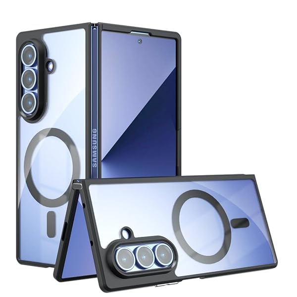 Galaxy Z Fold6 SC-55E/SCG28 ケース Magsafe対応 ワイヤレス充電 マット感 半透明 米軍MIL規格 耐衝撃 マグネット搭載 指紋防止 レンズ保護 ギャラクシー Z フォールド6 スマホケース カバー （Galaxy