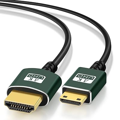 Thsucords ٽ餫 &  ߥ HDMI to HDMI ֥ 0.3M. ȥ饹 & ե쥭֥ Mini HDMI ֥ 3D/4K@60Hz/18gbps/2160P/1080P ŬȯԲ
