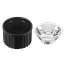 PATIKIL 20 mm LEDレンズ 5度 プラスチックホルダー付き 8セット アクリル 光学レンズ 1W 3WハイパワーLEDライト用 ホワイト 透明
