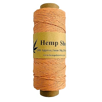 Hemp twine 麻紐 62m巻 2020シリーズ (1mm 50g 62m 珊瑚色Troplcal Coral)